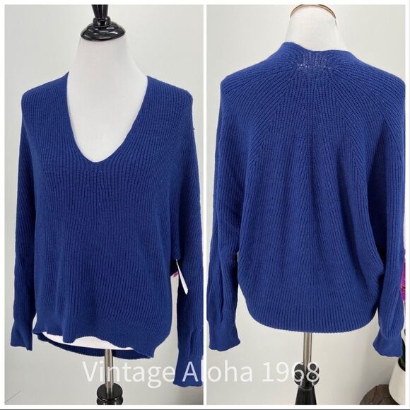 Emporio Armani Sweater Womens XXL Royal Blue NWT - Picture 1 of 5